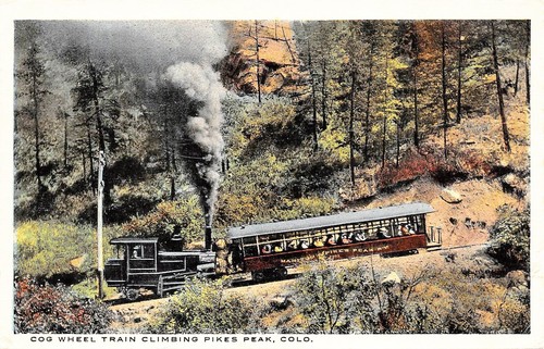 # K309 PIKE'S PEAK, CO. POSTKARTE, PIKE'S PEAK RAILWAY - Bild 1 von 2
