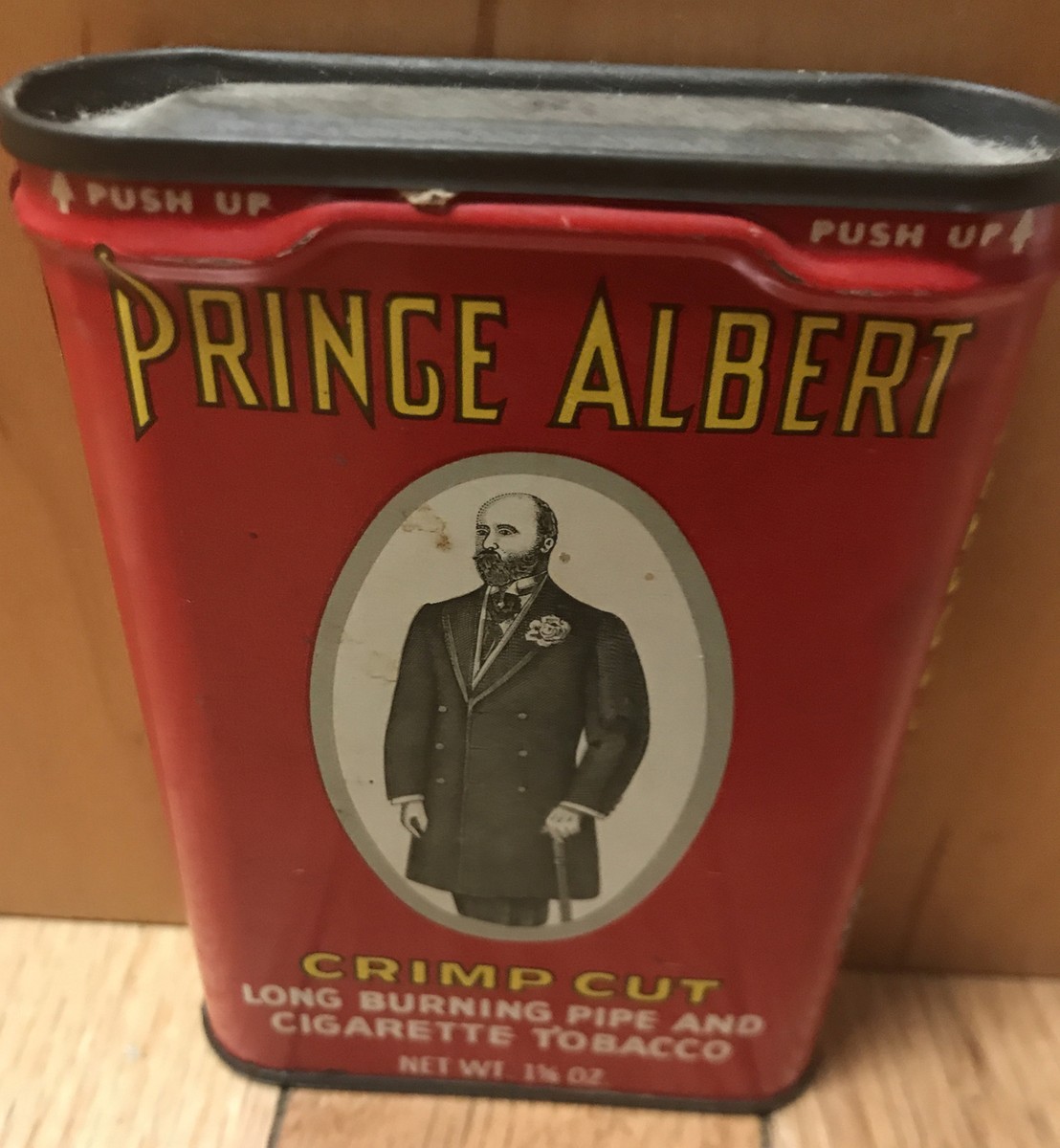 prince albert crimp cut tobacco Antique Prince Albert Crimp Cut Tobacco Tin