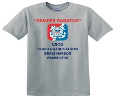 COAST GUARD STATION GRAYS HARBOR WASHINGTON SHIRTS.USCG OFFICIALLY LICENSED