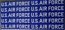 x10 lot USAF US AIR FORCE BDU Uniform Blue  White nylon name tape patch VTG NOS