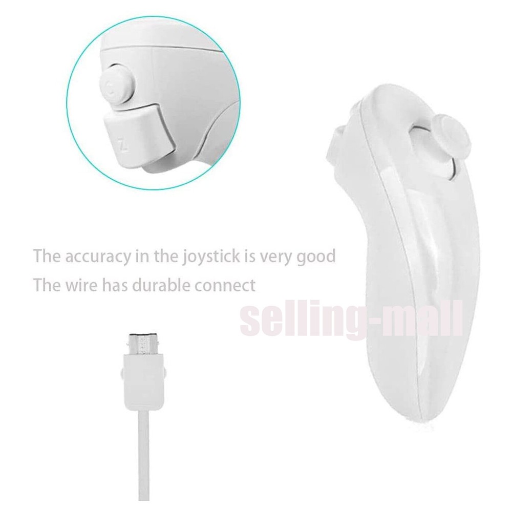 Built in Motion Plus Remote Controller & Nunchuck For Nintendo Wii Wii U + Strap