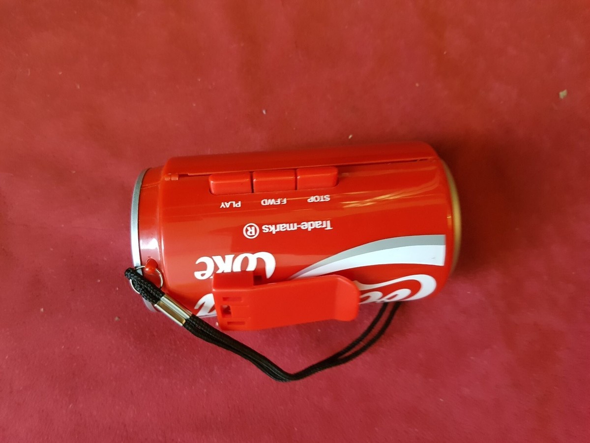 VINTAGE 1980s COCA-COLA SODA CAN SHAPED RADIO CASSETTE PLAYER