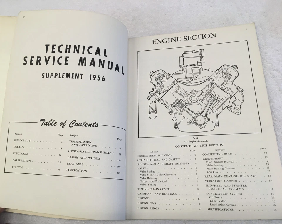 1956 Hudson Hornet Special V-8 technical service manual supplement nice original - Image 4 of 4