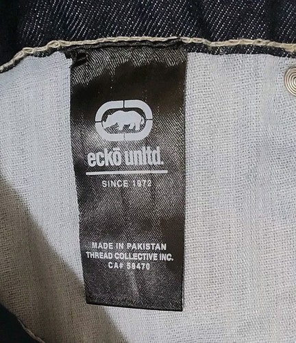 ECKO UNLTD 759 BLUE JEAN SHORTS RELAXED FIT SIZE: 46 NWT WITH BELT - Picture 10 of 12