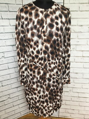 L.K. Bennett Kleid Animal Print Damen Größe UK 6