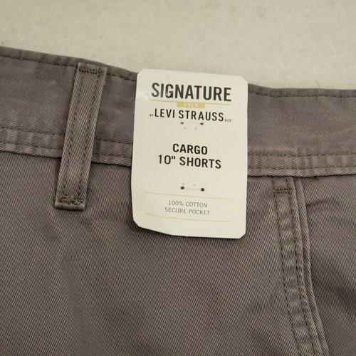 LEVI CARGO SHORTS Mens 46x10 Gray Utility Outdoor Work Wear Travel Hiking NWT - Picture 6 of 14