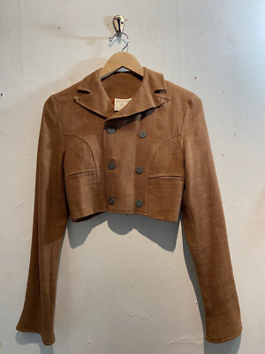 J. Morgan Puett Short Cropped Double Breasted wool Jacket RARE Hahira label Sm