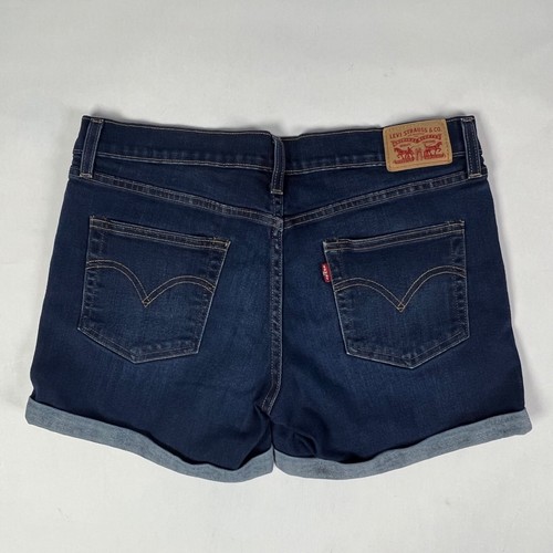 Levi Strauss Womens Denim Jeans Shorts Size 29 Dark Wash - Picture 2 of 9