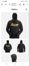 Snickers 2899 Workwear Classic Logo Hoodie Black Sweatshirt Jumper 2899