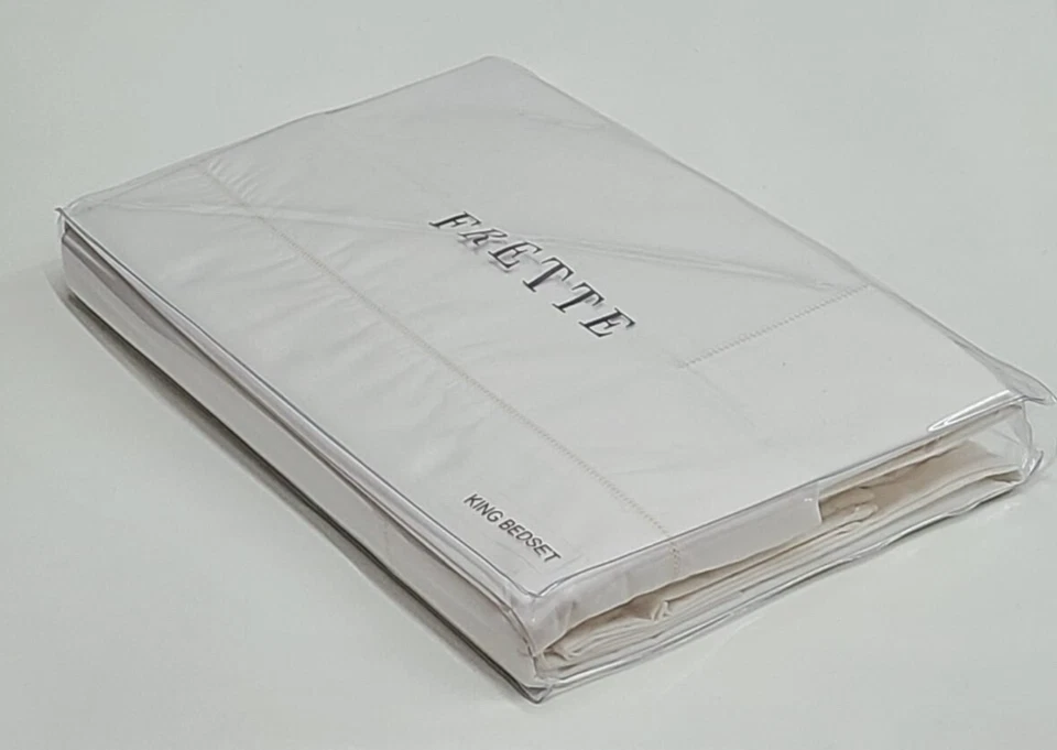 Juego de sábanas Frette Luxury percal King marfil 100 % algodón percal Foto 4 de 4