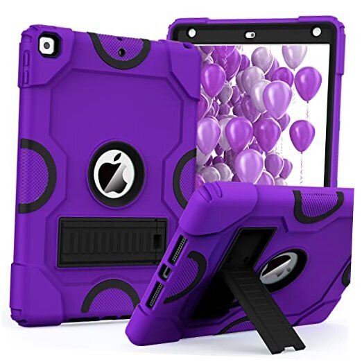 Protective Dark Purple Case for iPad 7th, 8th, 9th Gen