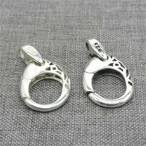 925 Sterling Silver Oval Lobster Claw Trigger Clasp for Bracelet Necklace - Picture 4 of 4