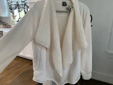 Avia Ladies Shearling Style Wrap Jacket-Winter White- Sz. XL- NWT