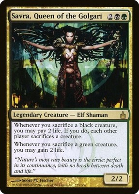 Savra, Queen of the Golgari 225 Ravnica: City of Guilds Magic: The Gathering LP