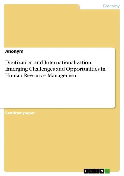 Anonymous | Digitization And Internationalization. Emerging Challenges And...-image