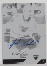 2022 Upper Deck AHL Printing Plate Black Achievement 1/1 Jackson Cates Auto 0c3
