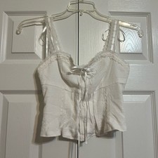 Elegant White Lace Trim Blouse