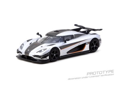 Tarmac Works 1/64 Koenigsegg One:1 Silver Diecast Model Car