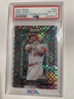 2022 Panini Prizm - Stained Glass Mike Trout /75 Power Plaid Prizm PSA 8 #SG-5