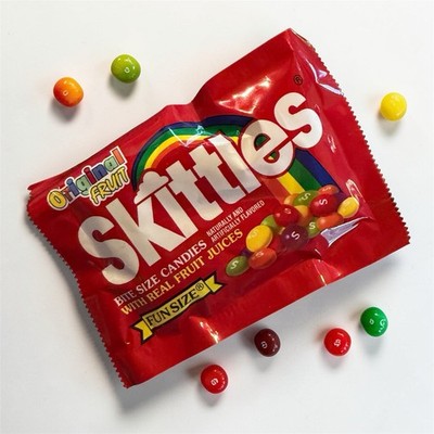 Vintage 1998 SKITTLES Original Fruit Bite Size Candy - Fun Size
