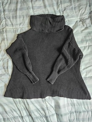 American Apparel schwarzer Rollkragenpullover, 100% Baumwolle, One Size, guter gebrauchter Zustand