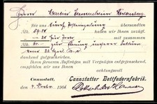Ansichtskarte Cannstatt, Cannstatter Bettfede...