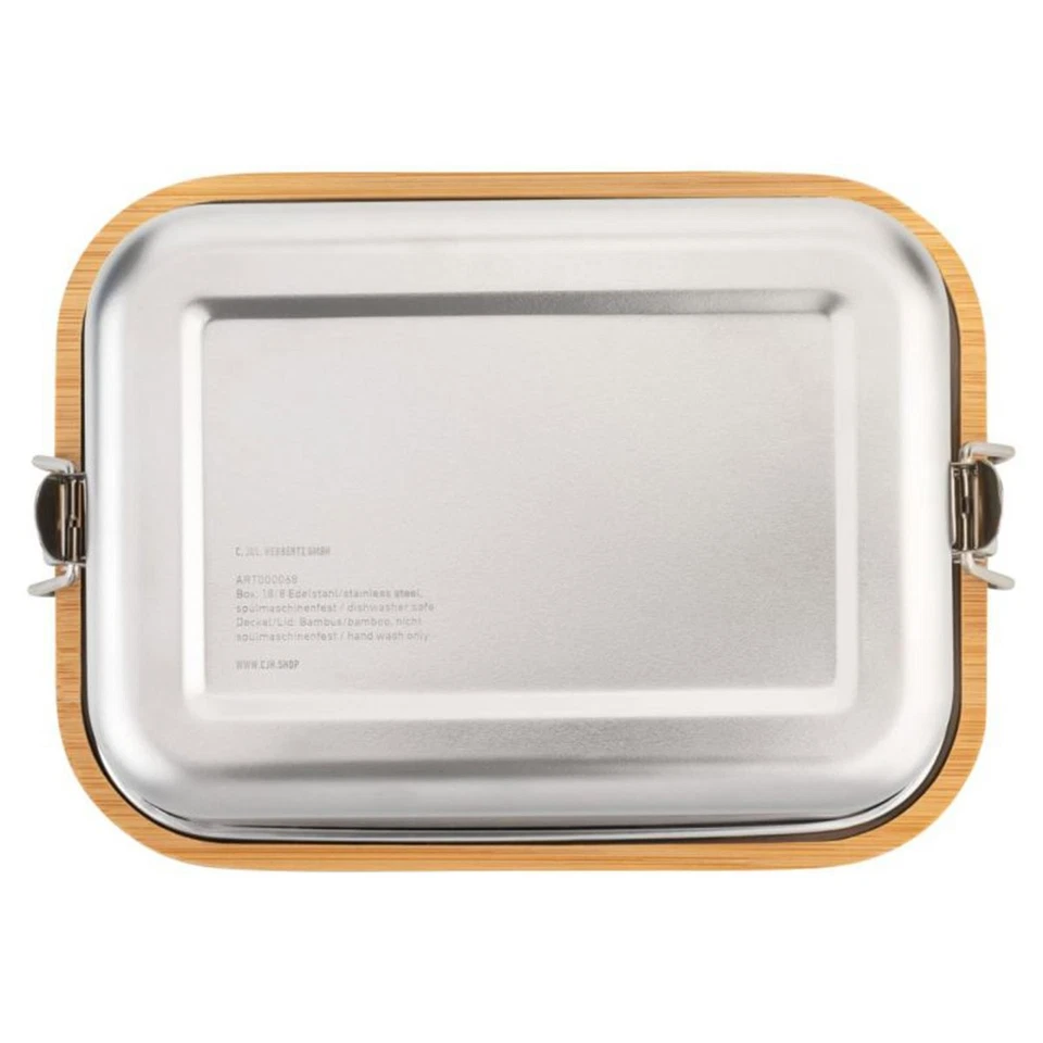 Herbertz Edelstahl Lunch Box Mit Bambus-Deckel - S - Bild 3 von 3