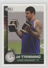 2010 SAGE Hit In Training Aaron Hernandez #65 a7t