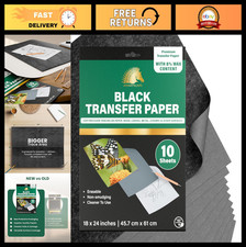 Graphite Transfer Paper 18" x 24" - 10 Large Sheets for Tracing  Drawing, Reusa