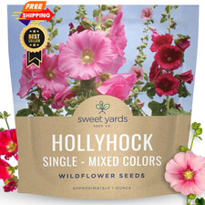 Hollyhock Single - Mixed Colors - Large 1 Ounce 1 Pouch (2,500 Seeds)  367.84 per gallon