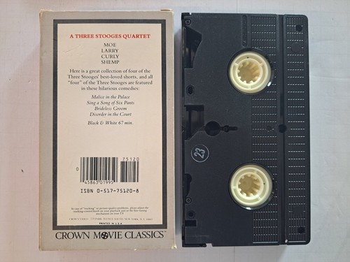 A Three Stooges Quartet VHS Comedy Classic Crown Movie Classics - Imagen 3 de 3