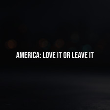 8in Vinyl Decal Sticker - "America: Love It Or Leave It"