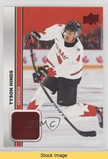 2023 Upper Deck Team Canada Juniors Men's U-20 Red Foil Tyson Hinds READ 1e05