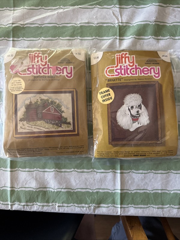 Vintage 1970’s Jiffy Stitcher Summer Barn and Brigette Knitting Patterns
