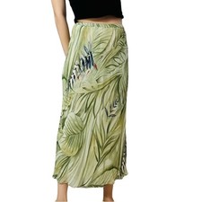 Vintage Skirt Midi Floral Fairy Tropical Boho Summer Vacation 4 Small Petite