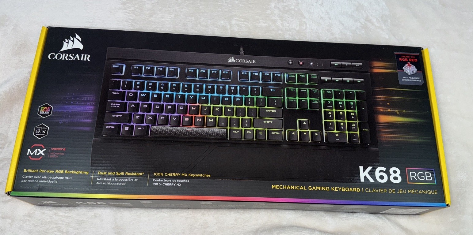 Corsair K68 Wired RGB Backlit Gaming Keyboard
