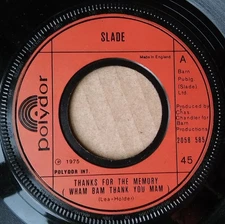Slade - Thanks For The Memory (Wham Bam Thank You Mam), 7", (Vinyl)