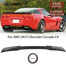 Rear Trunk Lid Spoiler Wing For 2005-2013 Chevrolet Corvette C6 Carbon Fiber
