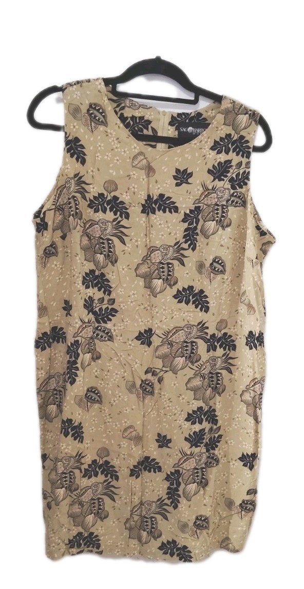Sag Harbor Women’s Cotton Blend Shift Dress  Floral Midi Feminine