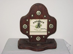 Vintage Andeker Lager Beer Clock It Works! See Video Pabst Brewing Co JA Company