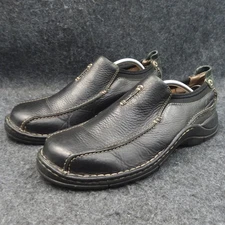 Clarks Mens Slip On Loafers Black Leather Casual Comfort Shoes Size 9M