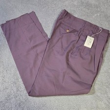 Pronto Uomo Mens 36 Dress Pants Purple Pleate...