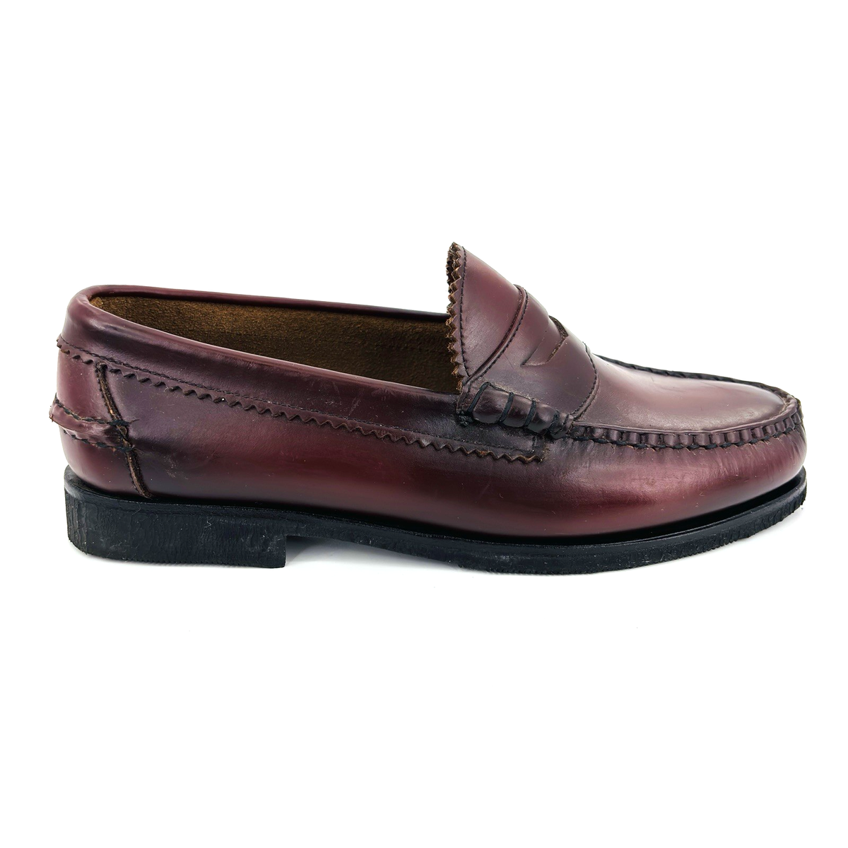 Mens 9.5 3E Extra Wide Allen Edmonds Kenwood Penny Loafer Burgundy