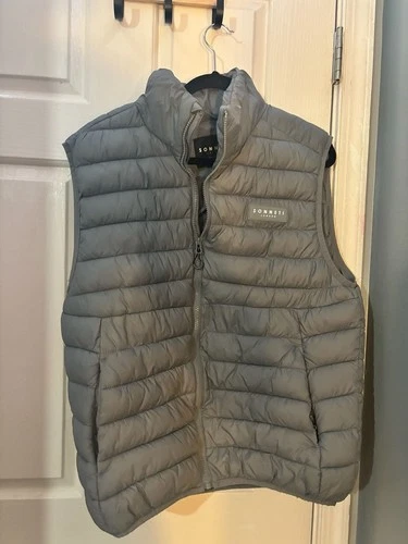 Sonneti London Men's Gray Puffer Vest Size L - product listing photo