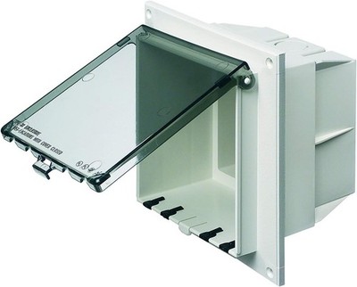Arlington DBVR2C Low Profile IN BOX Electrical Box with Weatherproof Cover