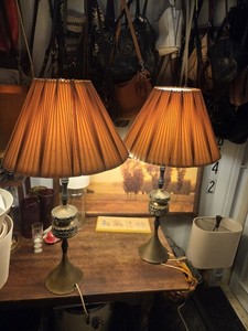 Pair Westwood Brass MCM Lamps