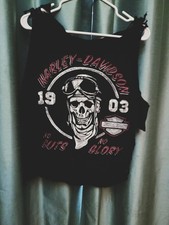 Mancuso Harley Davidson  Tshirt Sm Knotted Skull Biker Chick