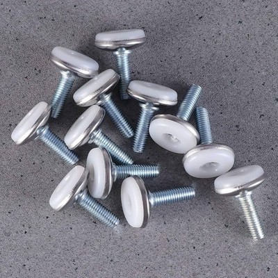 M8 verstellbare Möbelfüße Nivellierer 28x30 mm Tischbeingleiter zum Anschrauben 12 Stück