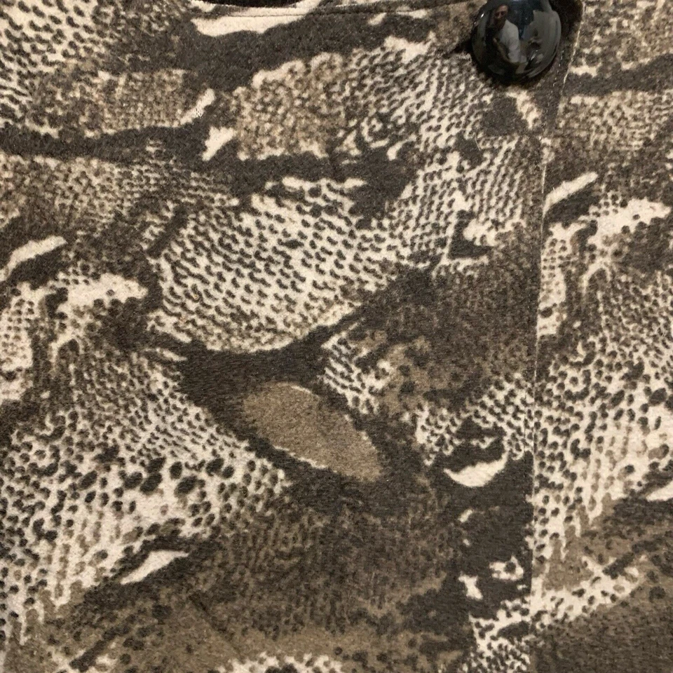 Poncho capa Jones New York para mujer mezcla de lana estampado animal talla única boho Foto 2 de 4