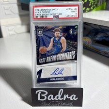2024-25 Donruss Optic #FBS-LUK LUKA DONCIC - Fast Break Signatures PSA 9 MINT